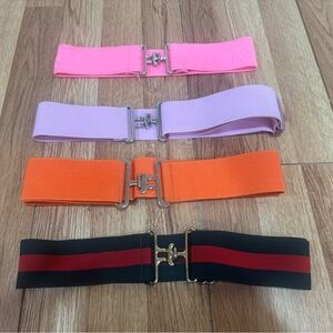 Stylish Women's Equestrian Belt Set - Pink, Purple, Orange,Green and Red